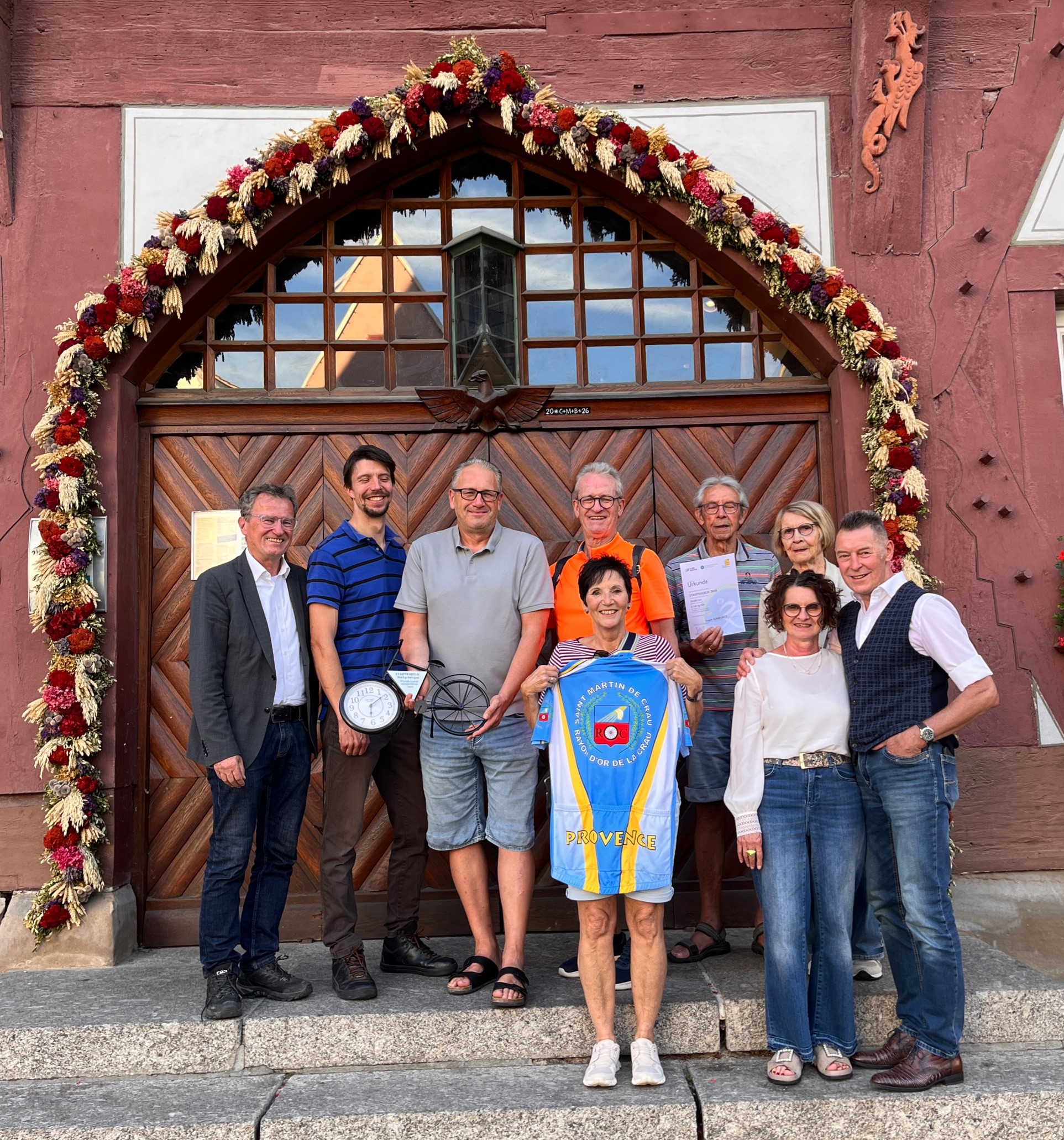 Siegerehrung vor dem Markgröninger Rathaus